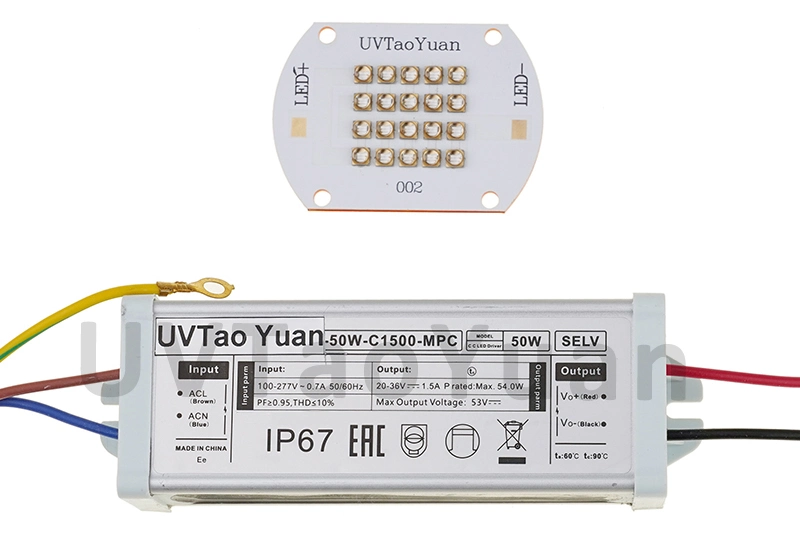 UVA LED High Power UV LED 50W 365/385/395/400/405nm 50W 60° /120°