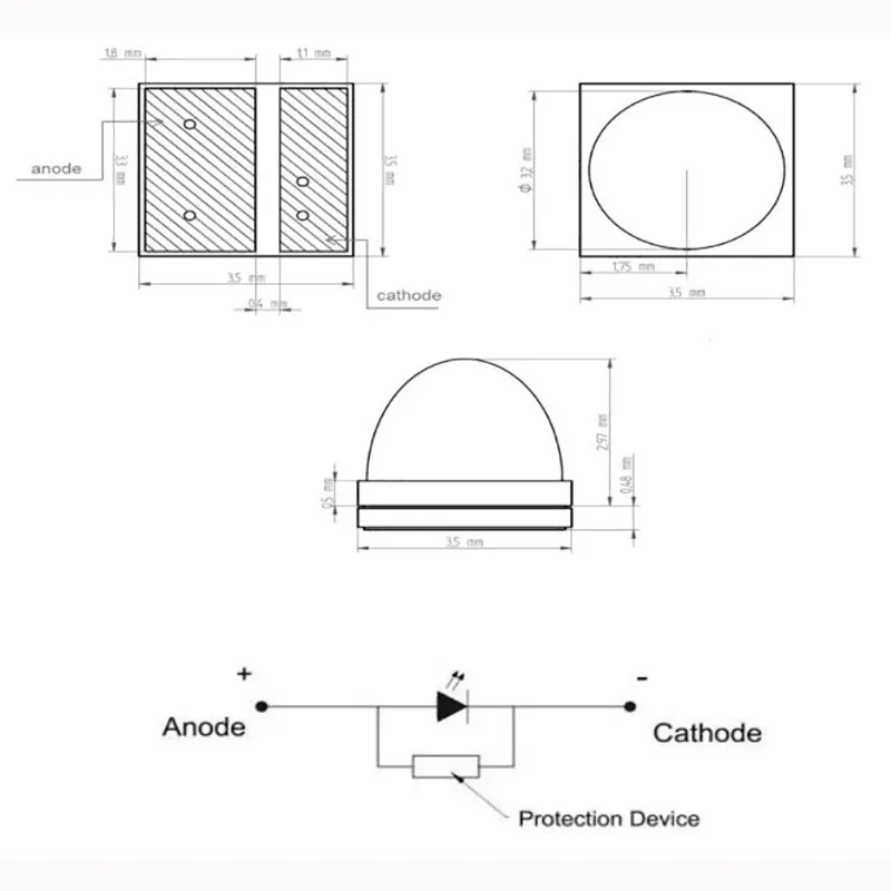 Настроить 4040 светодиодный чип UVC 222 нм 225 нм 230 нм 235 нм 240 нм 1,5 Вт 30 градусов 120 градусов дальний UVC светодиод 12 В